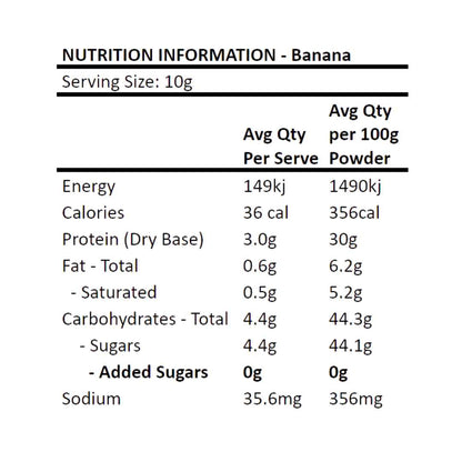 Low Sugar Banana Milkshake