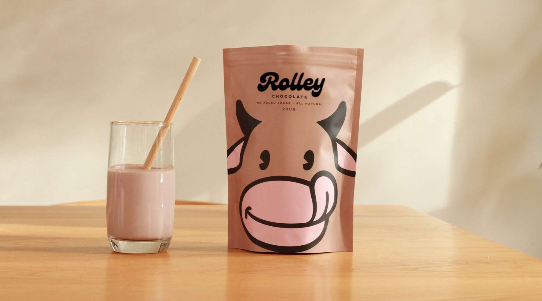 Rolley Chocolate Milk In A Glass